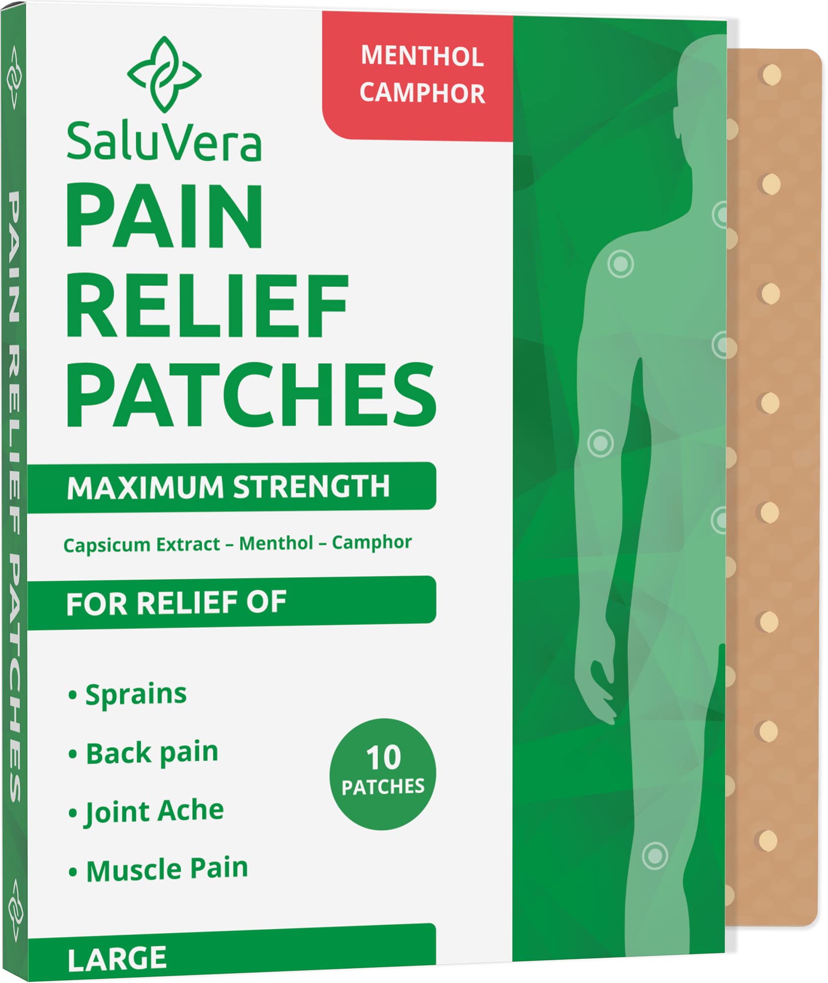 SaluVera Pain Relief Patches, Warming Herbal Plaster Pain Patches, Knee  Pain Relief Patch, Knee Patches for Pain Relief Extra Strength,12 Hour Long