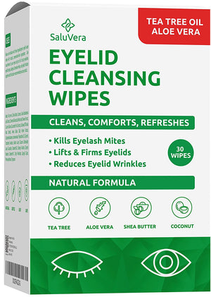 Eyelid Wipes with Tea Tree Oil and Aloe Vera